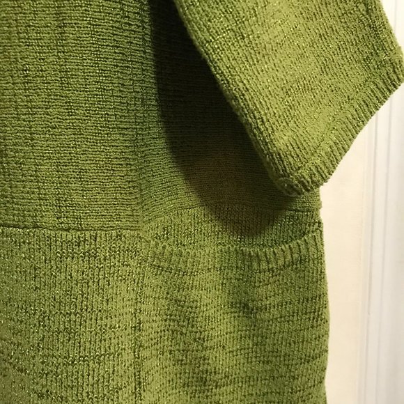 Soft Surroundings Green Knit Sweater Dress Tunic - Picture 3 of 6